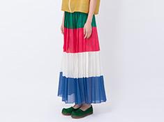 Contemporary pants with traditional Korean colors