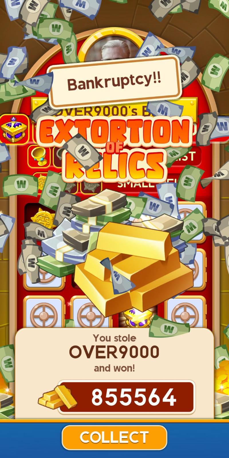 This is screenshot for reward scene of steal event.