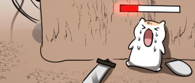 Monsters follow me and all my friends are dead. Then it's my turn, right? But I don't want to die! *Crying*