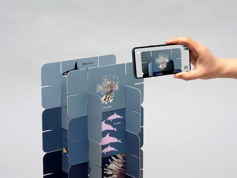 ROOMY Puzzle Card Sea animal series AR experience