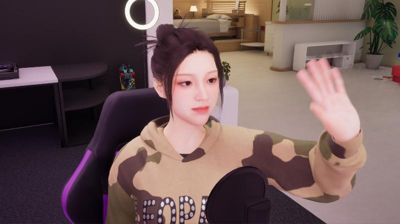 VTuber streaming screen