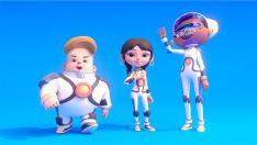 Astro Station characters (Allerto, Jiwoo, Lisa)