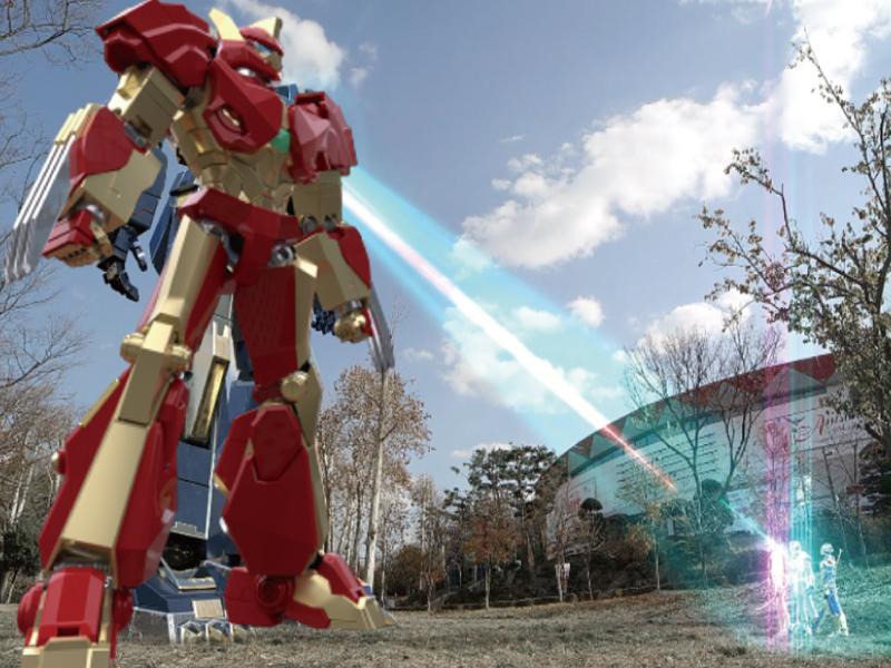 NanoFighters LOKAPA Heroes aboard the Giant Lokapa Robot.