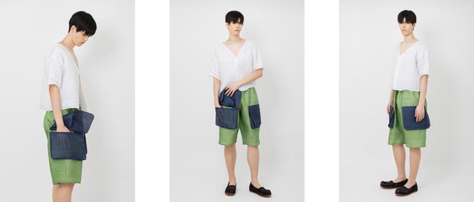 Hebe UK silk half pants