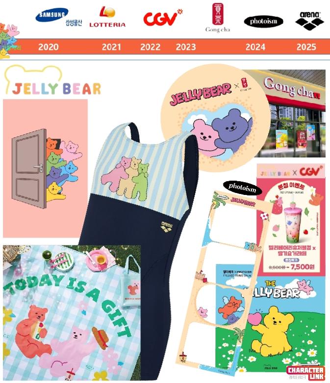 Six-color party bear, Jelly Bear - Brand collaboration of CGV, Gongcha, Photoism, Arena, and Lotteria