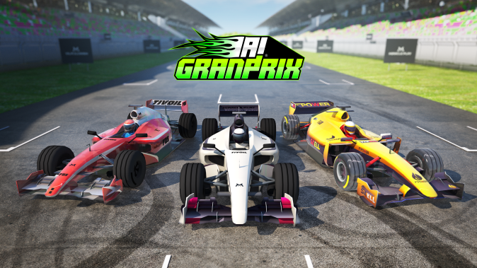 This is the main screen of the AI GRANPRIX game.