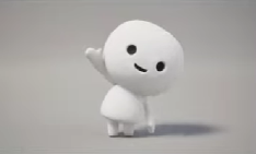 Character Momori 3D motion graphics