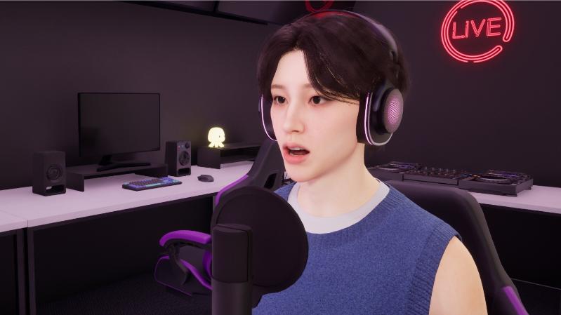 VTuber streaming screen