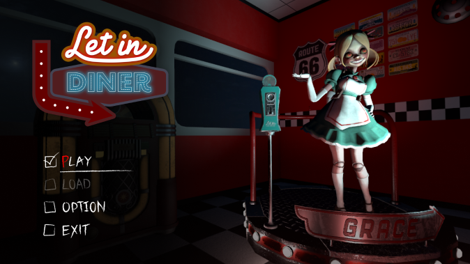 Start screen of Let In Diner