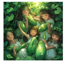 The cucumbers sang, we're too perfect to wait — let us out into the world.