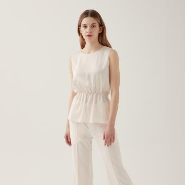 Gathered sleeveless